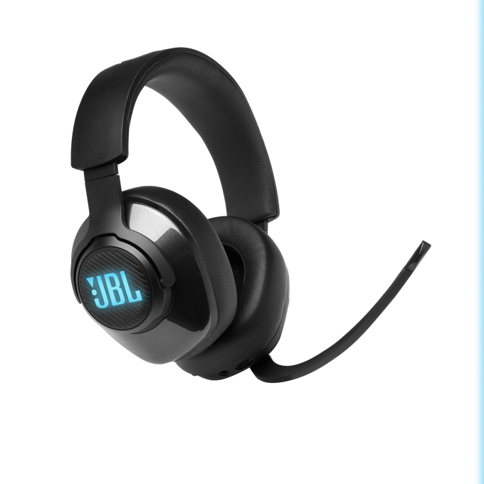 JBL Quantum 400 - Black - USB over-ear PC gaming headset with game-chat dial - Detailshot 1 image number null